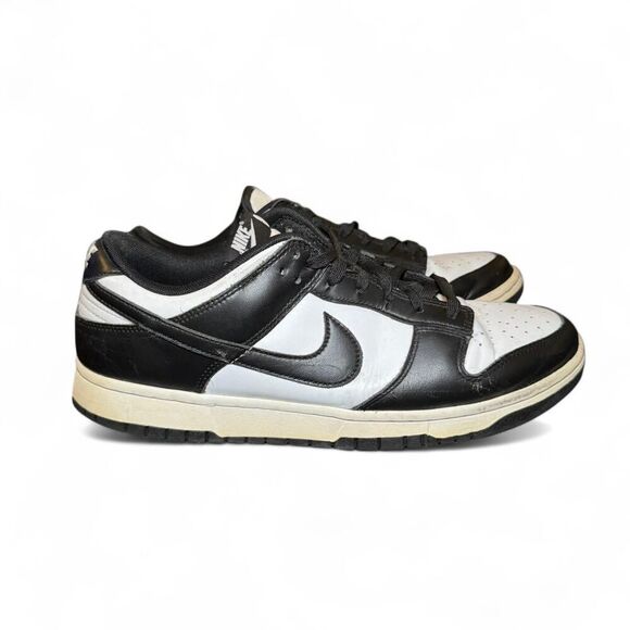 Nike Men's Dunk Low Panda Black and White Trainers Size 10.5 OG - Picture 3 of 8